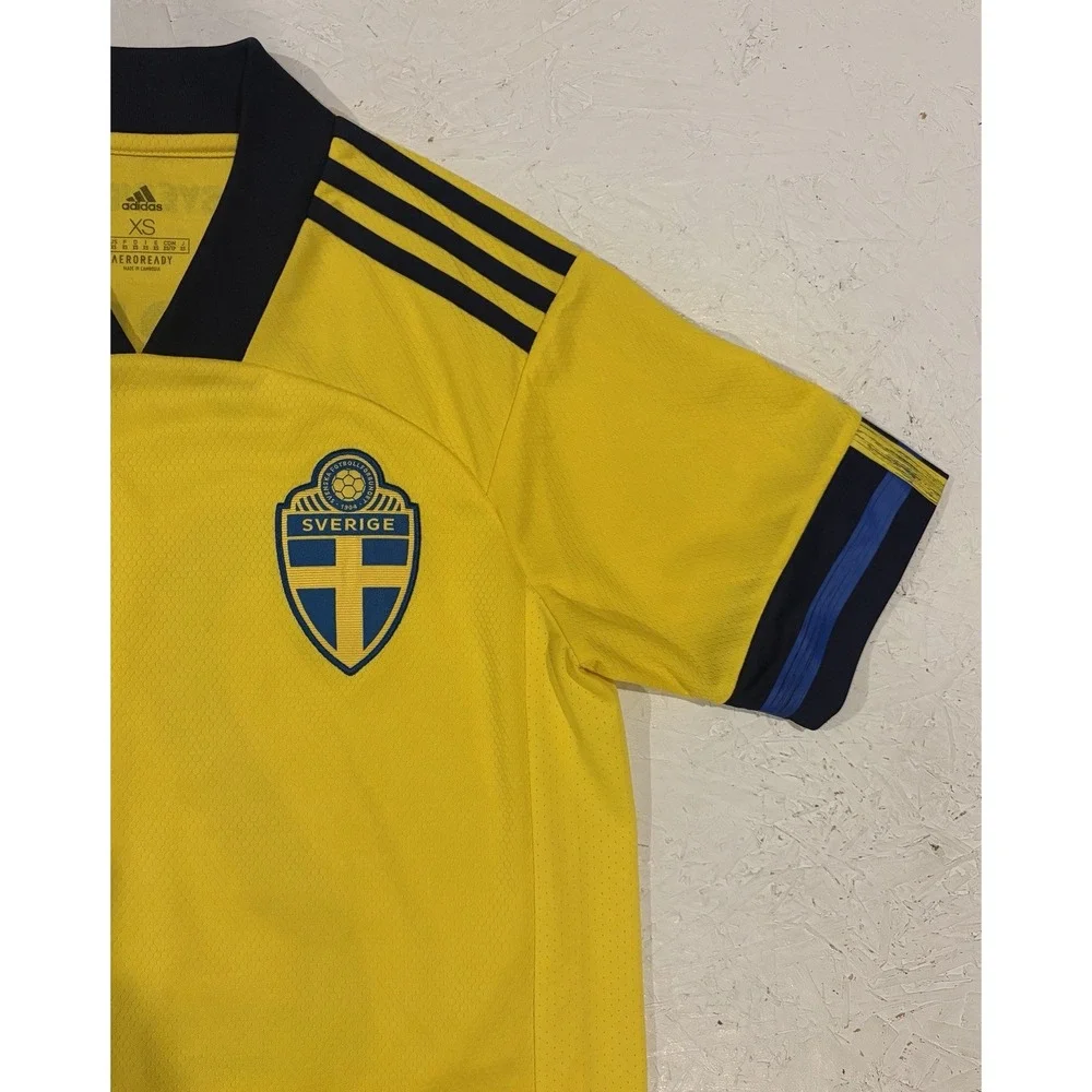 Adidas Sweden Team Home Soccer Jersey 2020/21 FH7620 Trikot Mens XS Kulusevski